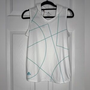 ADIDAS NWT Girls Primegreen Sleeveless Golf Polo Semi Mint Rush‎ Size Medium